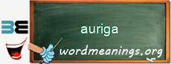 WordMeaning blackboard for auriga